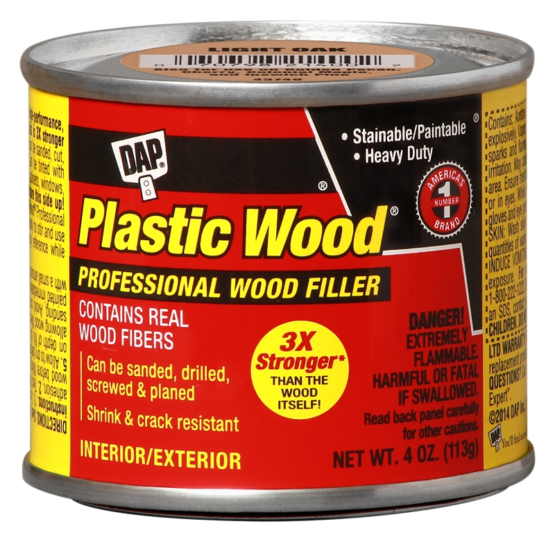 FILLER PLASTIC WOOD LT OAK 4OZ