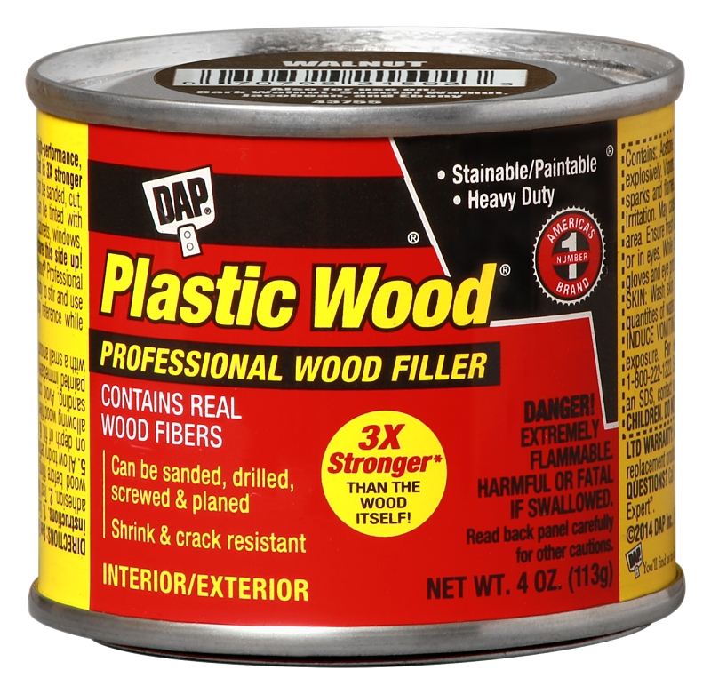 FILLER PLASTIC WOOD WALNUT 4OZ