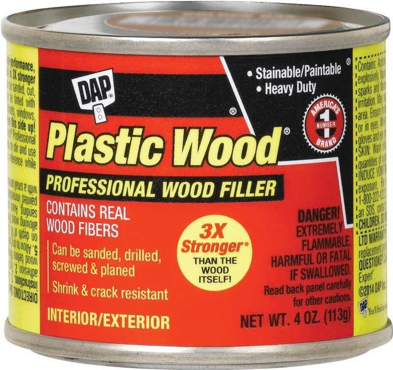 FILLER PLASTIC WOOD WHITE 4OZ 