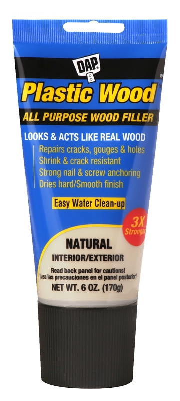 FILLER PLSTC WOOD NATURAL 6OZ 