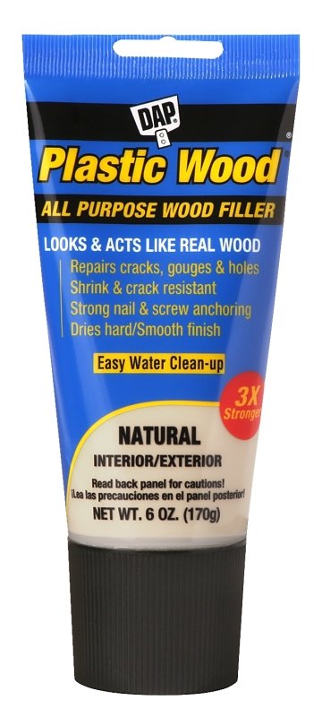 FILLER PLSTC WOOD NATURAL 6OZ 