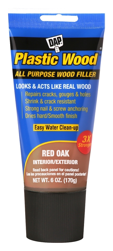 FILLER PLSTC WOOD RED OAK 6OZ 