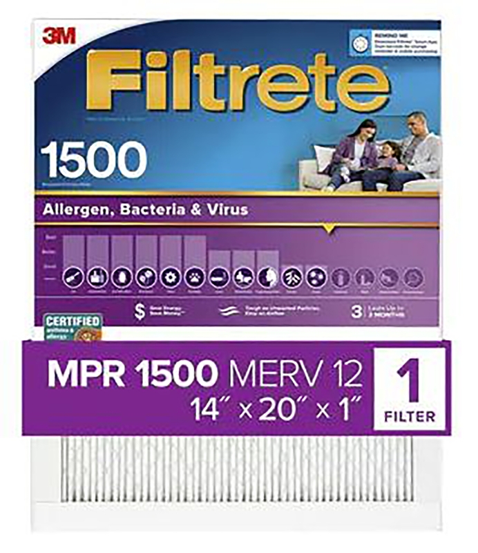 FILTER AIR ALLERGN 14X20X1IN  