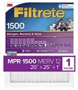 FILTER AIR ALLERGN 20X25X1IN  
