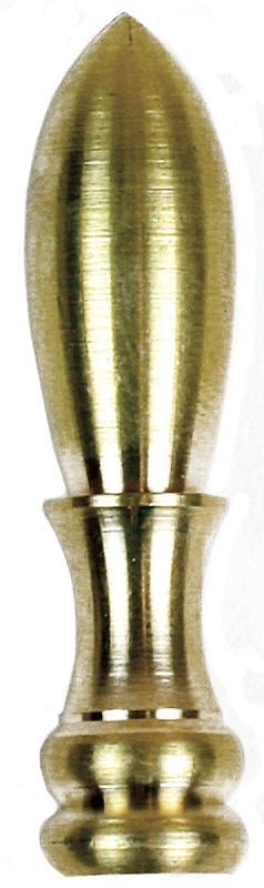 FINIAL BULLET 1/4-27 2IN BRASS