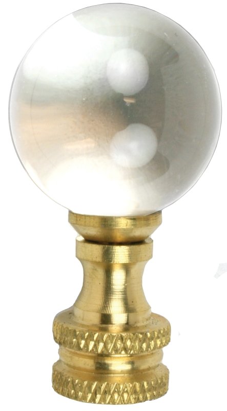 FINIAL GLSS BALL 1-7/8IN BRASS