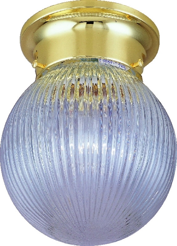 FIXTURE CEIL 1LT MED RIBBED PB