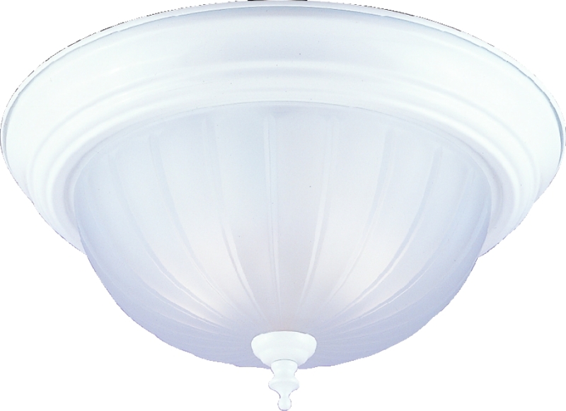 FIXTURE CEIL 2LT FLSH 13IN WHT