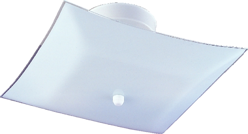 FIXTURE CEIL 2LT SEMI SQ WHITE