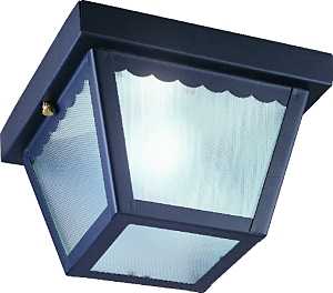 FIXTURE PORCH CMNT 1LT BLACK  