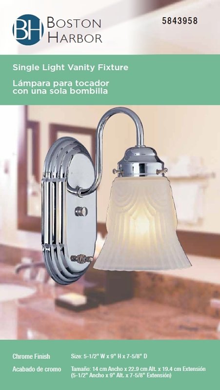 [5843958] FIXTURE WALL 1LT CHROME MED BS