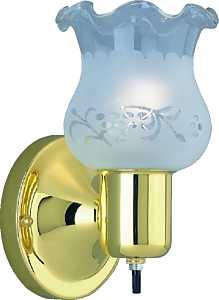 FIXTURE WALL 1LT POLBRSS MED  