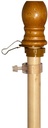 FLAG POLE WOOD 1PC W/RING 5FT 