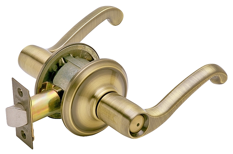 FLAIR PRIVACY LEVER ANTQ BRASS