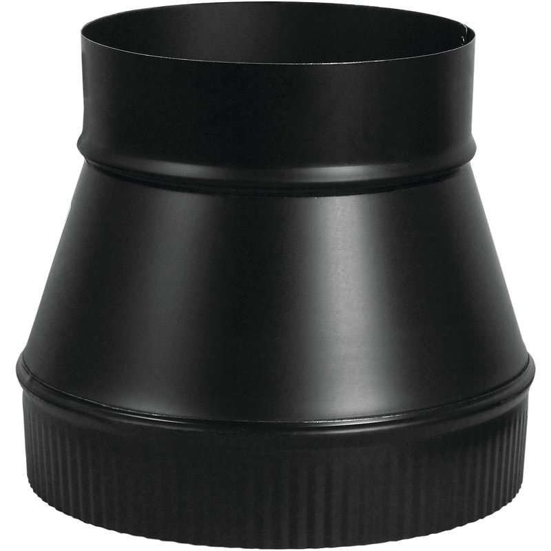 FLUE PIPE INCREASER 6X7IN BLK 