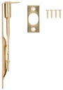 FLUSH BOLT RD CRN 6IN BRT BRS 