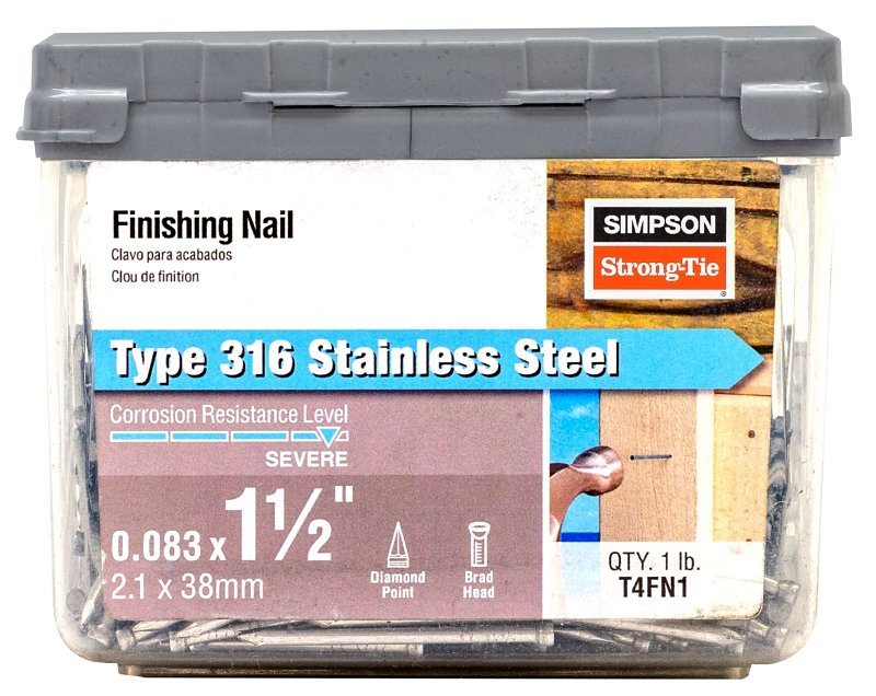FNSHNG NAIL SS 14GA 4DX1-1/2IN