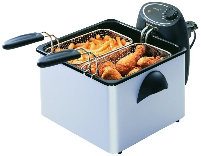 [1086784] FRYER DEEP ELEC DUALBSKT SS   