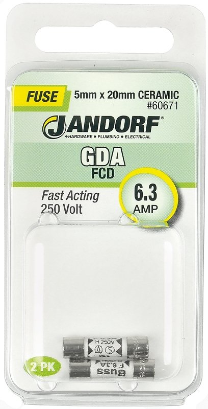 FUSE GDA 6.3A FAST ACTING     