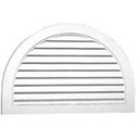 GABLE VENT 22X34IN WHT HF MOON