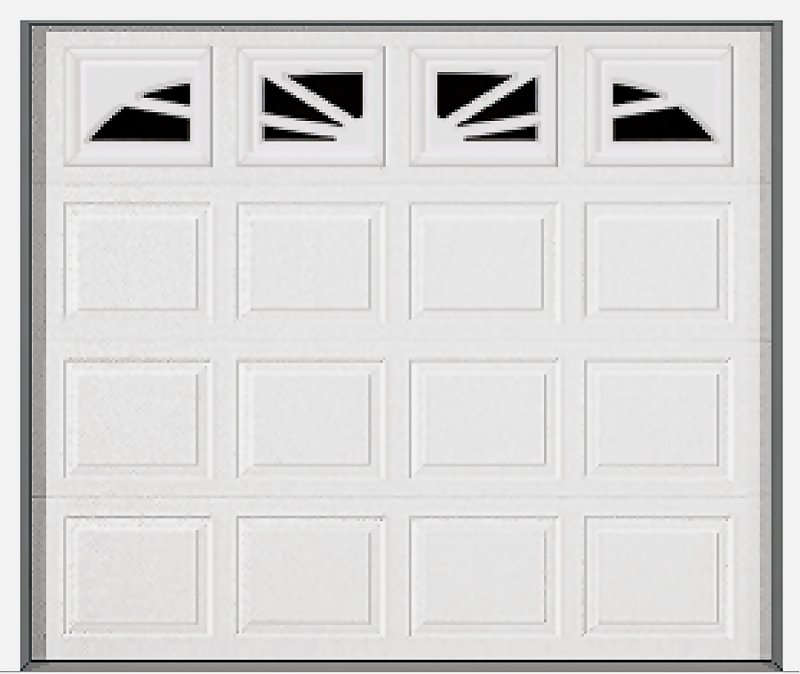 GARAGE DOOR 9X7FT WHITE  W/WND