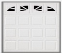 GARAGE DOOR 9X7FT WHITE  W/WND