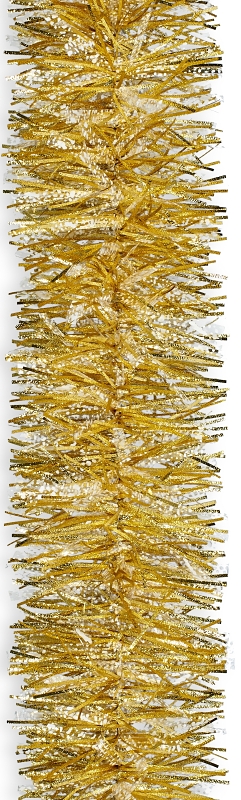 GARLAND DECO GOLD/SNW 4INX10FT