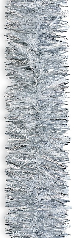 GARLAND DECO SLVR/SNW 4INX10FT