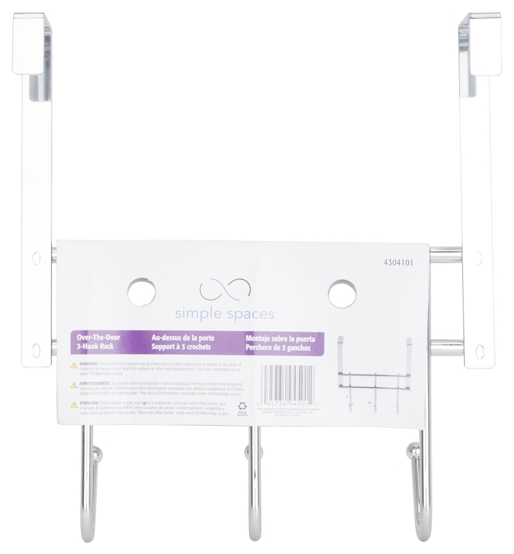 GARMENT HOOK CHROME 3-HOOK    