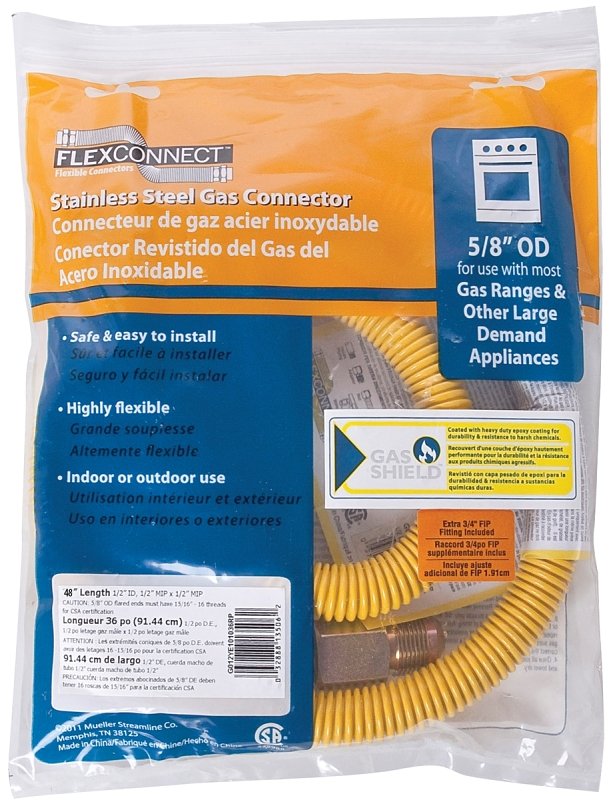 [7442031] GAS CONNECTOR Y 1/2 1/2M/M 48 