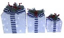 GIFT BOX W/BLU RBN MSH PLT WHT
