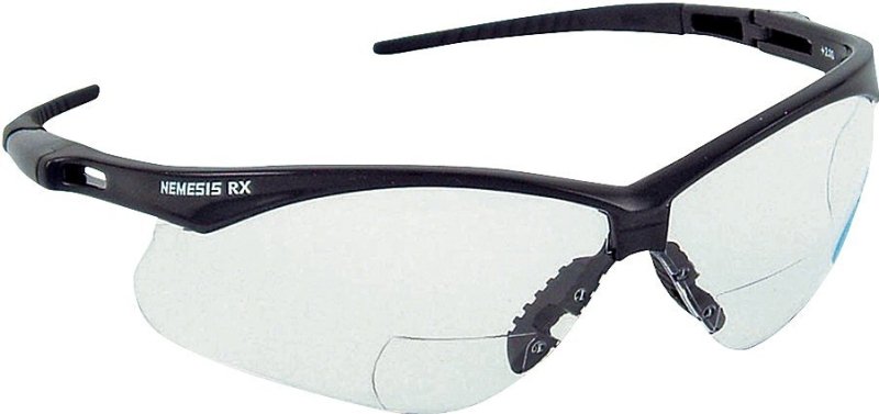 [1385319] GLASSES SAFETY BLK/CLR 2.5 RX 