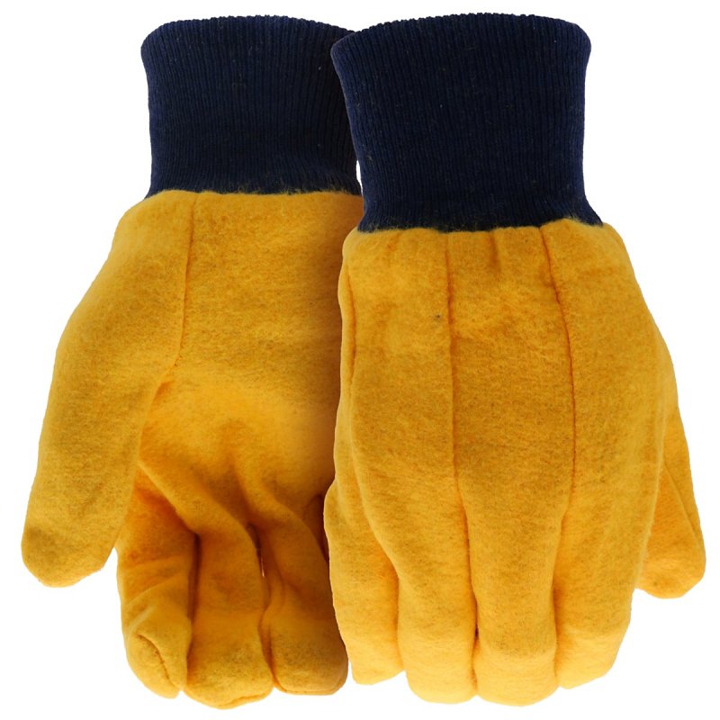 GLOVE COTTON CHORE 2PLY YLW L 