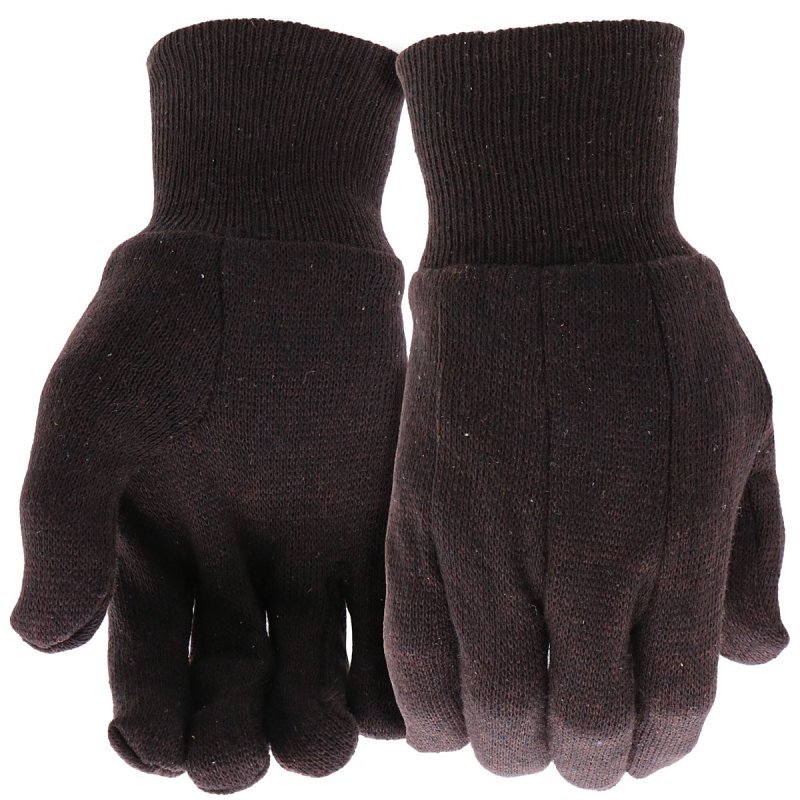 GLOVE JERSEY 8 OZ BROWN SMALL 