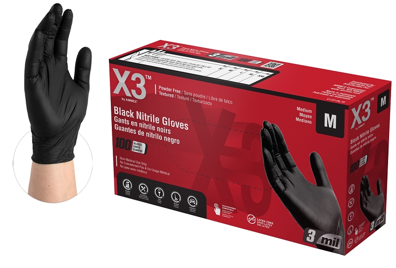 GLOVE NITRILE 3MIL PWDRFRE MED