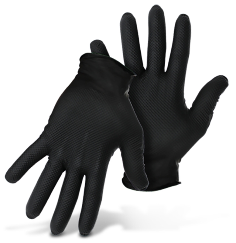 GLOVE NITRILE BLACK LARGE 8MIL