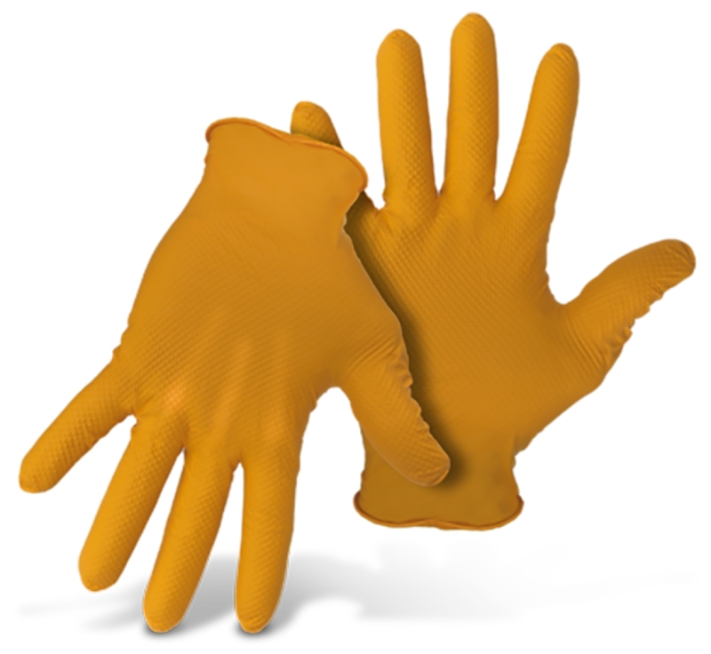 GLOVE NITRILE ORANGE XL 6MIL  
