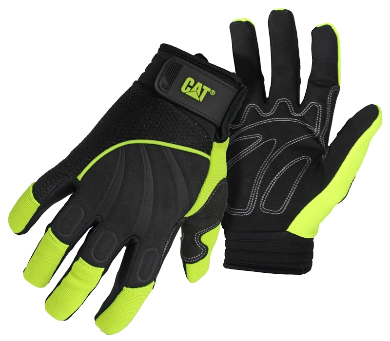 GLOVES HI-VIS SYN PALM UTIL LG