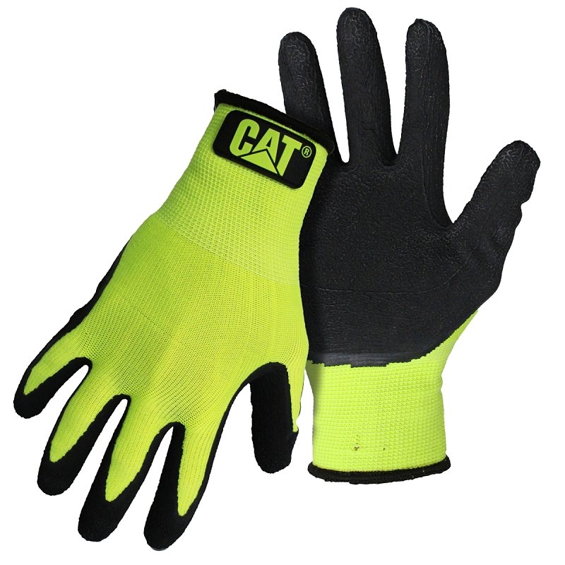 GLOVES LATEX PALM HIVIS GRN XL