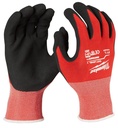 GLOVES NITR DIP A1 RED/BLACK L