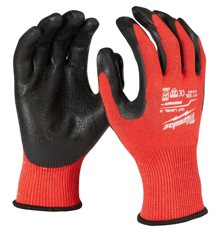 GLOVES NITR DIP A3 RED/BLK XL 