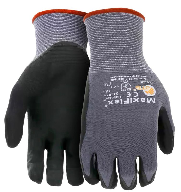 GLOVES WORK MIC-FOAM BLACK L  