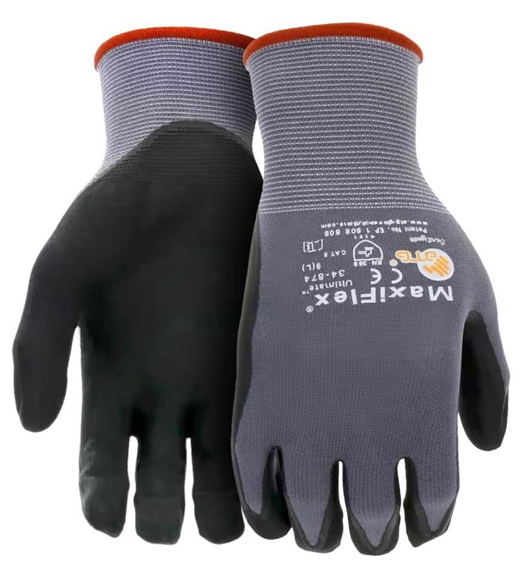 GLOVES WORK MIC-FOAM BLACK XL 