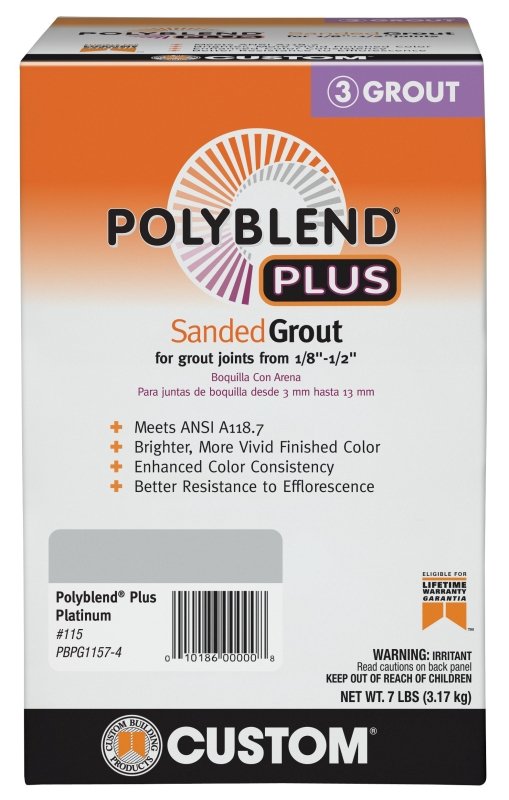 [1515048] GROUT TL SANDED PLANTINUM 7LB 