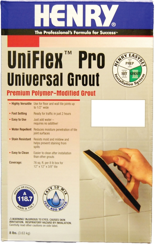 GROUT UNIV POWDER BRLT WHT 8LB