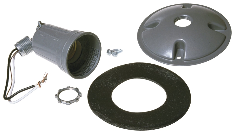 GRY WTHRPRF LAMPHOLDER/COVER  