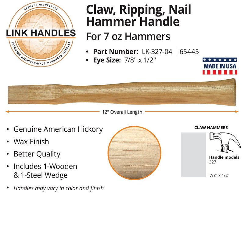 HANDLE CLAW HMMR 12IN 7OZ WOOD