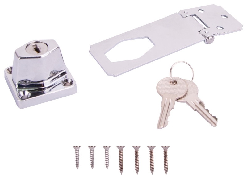 HASP SAFETY KYD 3-1/2 CHROME  