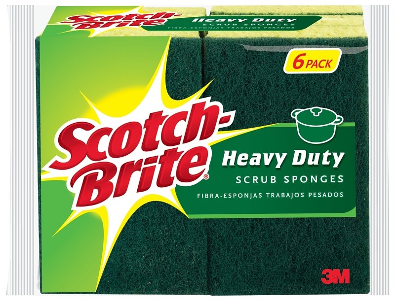 HD SCRUB SPONGE 6PACK         