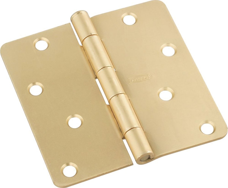 HINGE DOOR 3-1/2IN 1/4RC BRASS